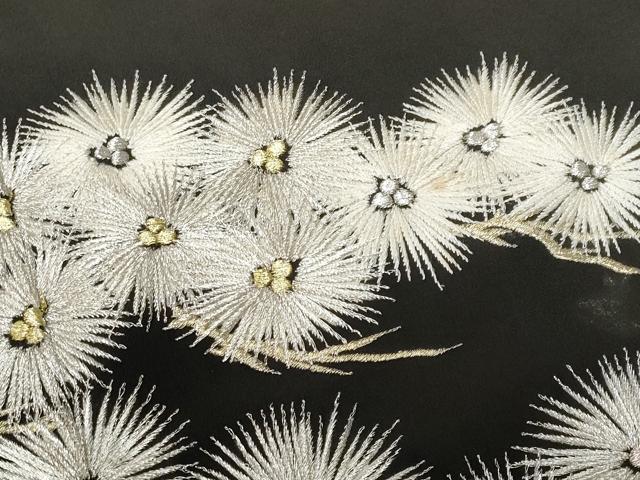 平和屋着物■豪華黒留袖　松葉文　金銀糸　正絹　逸品　CABD1816fb