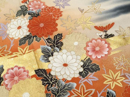 平和屋着物■豪華黒留袖　作家物　籬流水枝花文　正絹　逸品　CABD1819fb