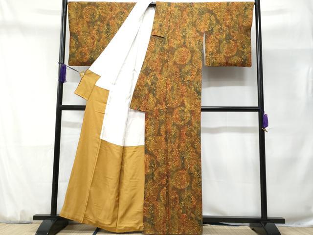 平和屋着物■上質な小紋　草花文　正絹　逸品　CABD1822fb