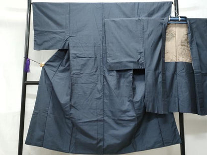 平和屋着物■男性　紬　アンサンブル　正絹　逸品　CABD1851fb