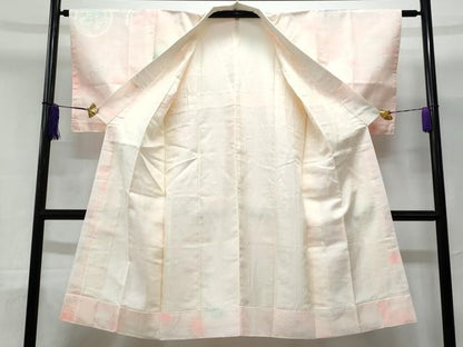 平和屋着物■長襦袢　袷　草花地紋　暈し染め　正絹　逸品　CABD1835fb