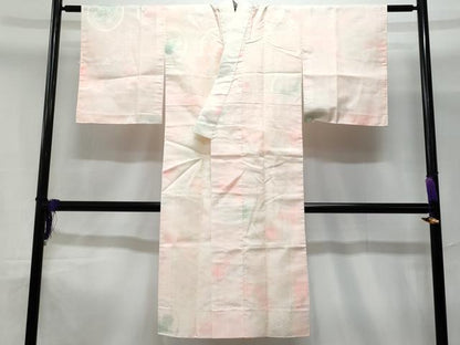 平和屋着物■長襦袢　袷　草花地紋　暈し染め　正絹　逸品　CABD1835fb