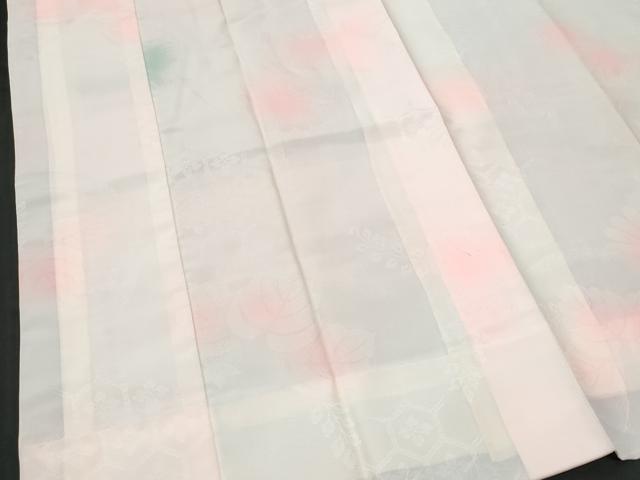 平和屋着物■長襦袢　袷　草花地紋　暈し染め　正絹　逸品　CABD1835fb