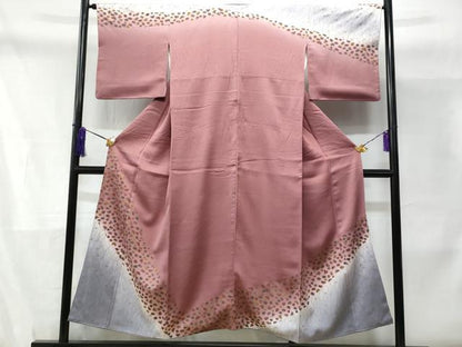 平和屋着物■訪問着　草花文　暈し染め　正絹　逸品　CABD1836fb