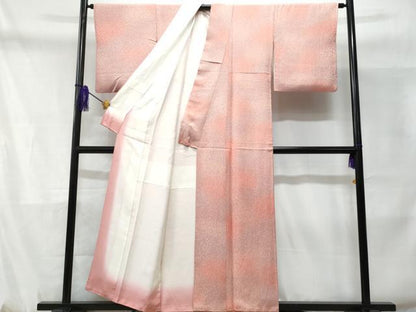 平和屋着物■上質な小紋 霞文 暈し染め 正絹 逸品 CABD1837fb