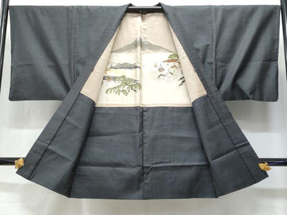 平和屋着物■男性　本場大島紬　アンサンブル　80亀甲　総詰め　正絹　逸品　CABD1854fb
