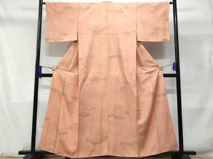 平和屋着物■上質な小紋 霞文 正絹 逸品 CABD1856fb