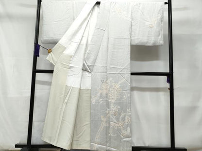 平和屋着物■訪問着 絞り 更紗花唐草文 金彩 正絹 逸品 CABD1867fb