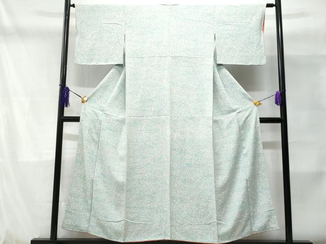 平和屋着物■上質な小紋 流水花文 正絹 逸品 CABD1878fb