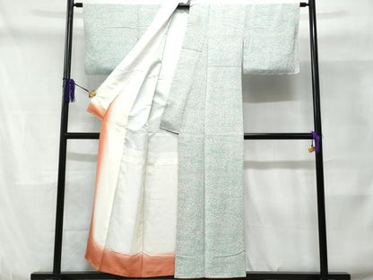 平和屋着物■上質な小紋 流水花文 正絹 逸品 CABD1878fb