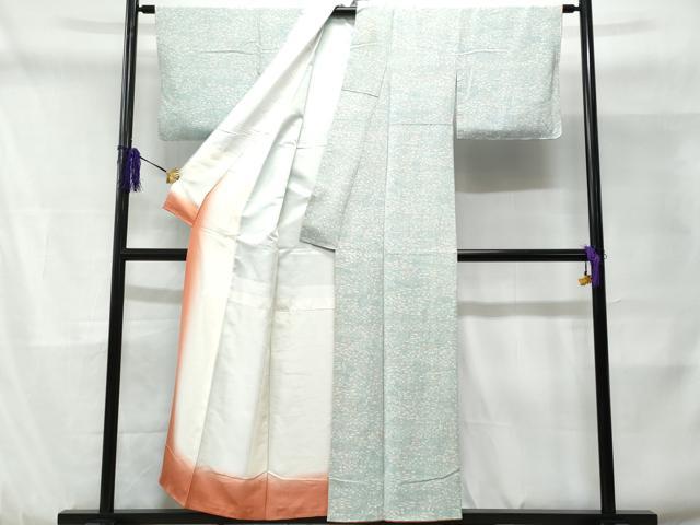平和屋着物■上質な小紋 流水花文 正絹 逸品 CABD1878fb