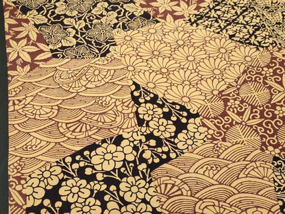 平和屋着物■上質な小紋　切嵌花文　正絹　逸品　未使用　CABD1885fb