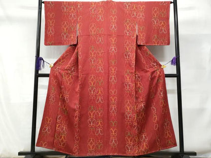 平和屋着物■上質な小紋 舞蝶文 正絹 逸品 未使用 CABD1888fb