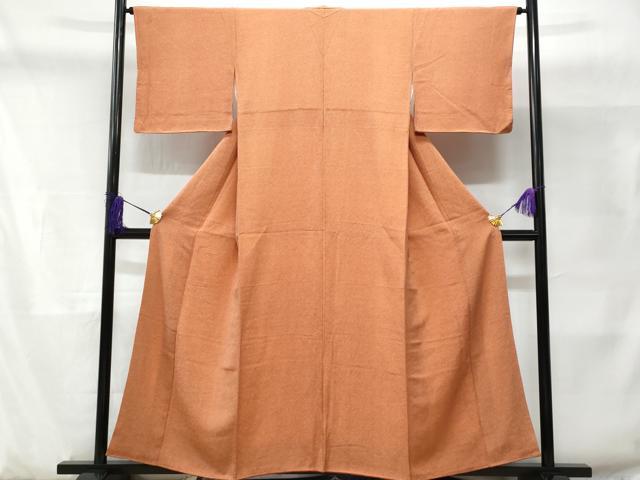 平和屋着物■上質な小紋 鹿の子文 反端付き 正絹 逸品 CABD1906fb