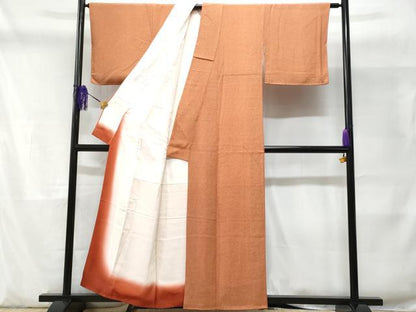 平和屋着物■上質な小紋 鹿の子文 反端付き 正絹 逸品 CABD1906fb