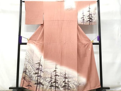 平和屋着物■訪問着 作家物 樹林文 暈し染め 金彩 正絹 逸品 CABD1909fb