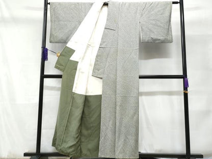 平和屋着物■大変加工の良い総絞り小紋 正絹 逸品 CABD1914fb