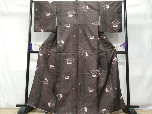 平和屋着物■小紋　裏菊　洗える着物　CABD1916fb