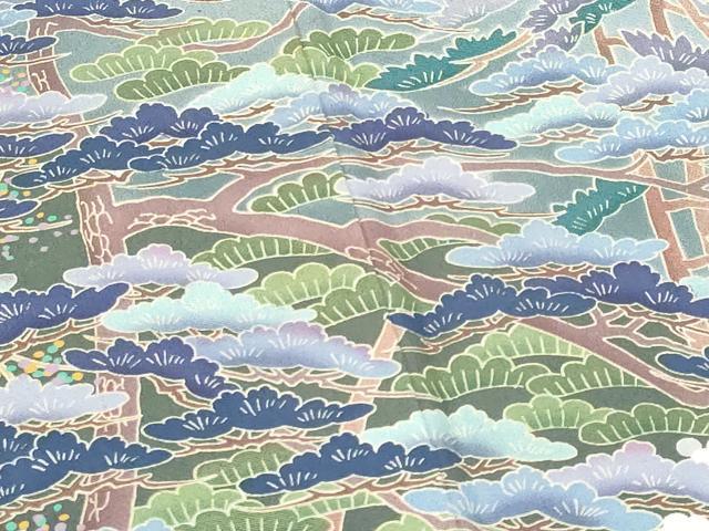 平和屋着物■豪華黒留袖　作家物　水辺風景文　正絹　逸品　CABD1926fb