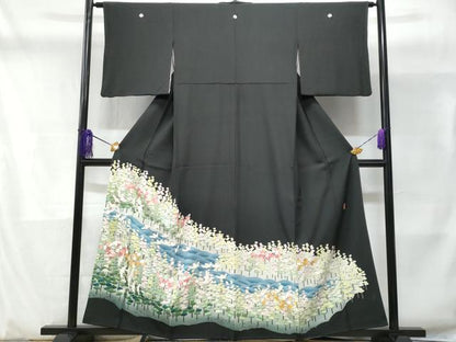 平和屋着物■豪華黒留袖　作家物　立波飛鳥文　正絹　逸品　CABD1927fb