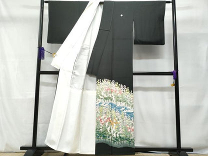 平和屋着物■豪華黒留袖　作家物　立波飛鳥文　正絹　逸品　CABD1927fb