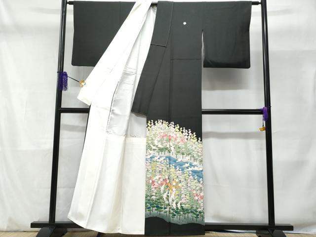 平和屋着物■豪華黒留袖　作家物　立波飛鳥文　正絹　逸品　CABD1927fb