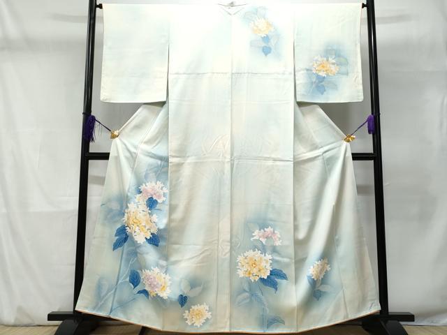 平和屋着物■訪問着 刺繍 枝花文 暈し染め 正絹 逸品 CABD1947fb