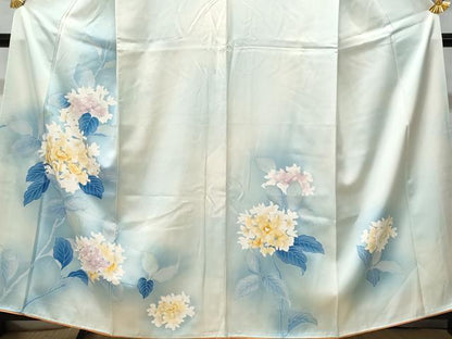 平和屋着物■訪問着 刺繍 枝花文 暈し染め 正絹 逸品 CABD1947fb