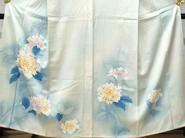 平和屋着物■訪問着 刺繍 枝花文 暈し染め 正絹 逸品 CABD1947fb