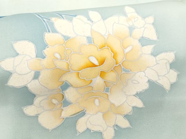 平和屋着物■訪問着 刺繍 枝花文 暈し染め 正絹 逸品 CABD1947fb