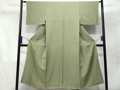 平和屋着物■上質な色無地 深川鼠色 正絹 逸品 CABD1948fb