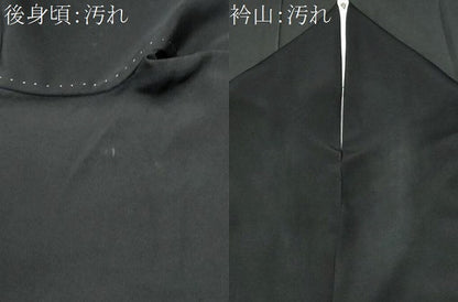 平和屋着物■豪華黒留袖　駒刺繍　立波群鶴花文　金彩　正絹　逸品　CABD1966fb