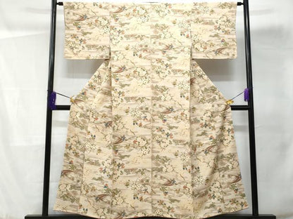 平和屋着物■上質な小紋 人物文 金彩 正絹 逸品 CABD1971fb