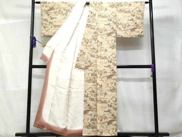 平和屋着物■上質な小紋 人物文 金彩 正絹 逸品 CABD1971fb