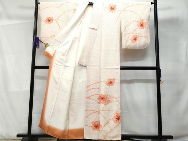 平和屋着物■訪問着 総絞り 楓 正絹 逸品 CABD1973fb