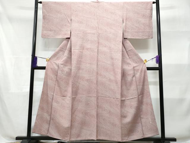 平和屋着物■伝統工芸師 服部光擴 小紋 流水文 正絹 逸品 CABD1992fb