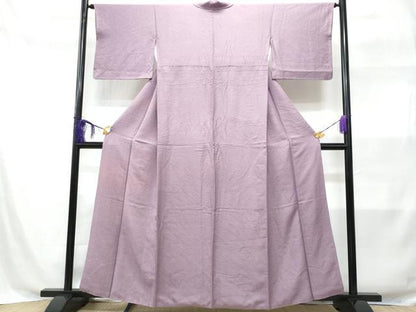 平和屋着物■上質な色無地 霞地紋 梅鼠色 正絹 逸品 CABD1995fb