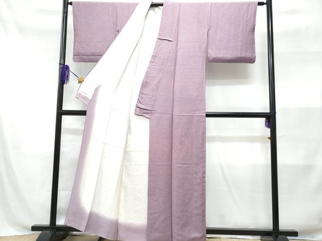平和屋着物■上質な色無地 霞地紋 梅鼠色 正絹 逸品 CABD1995fb