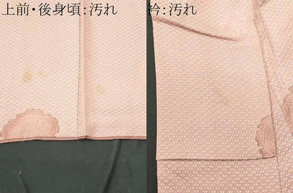 平和屋着物■上質なお召　絵皿風景文　正絹　逸品　CABD1999fb