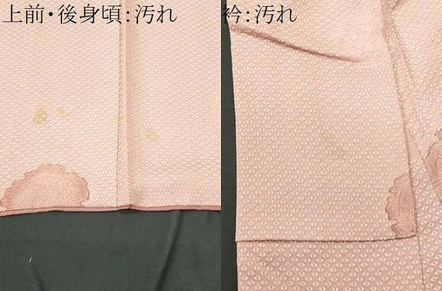 平和屋着物■上質なお召　絵皿風景文　正絹　逸品　CABD1999fb