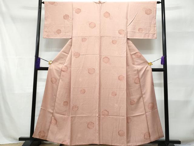 平和屋着物■上質なお召　絵皿風景文　正絹　逸品　CABD1999fb