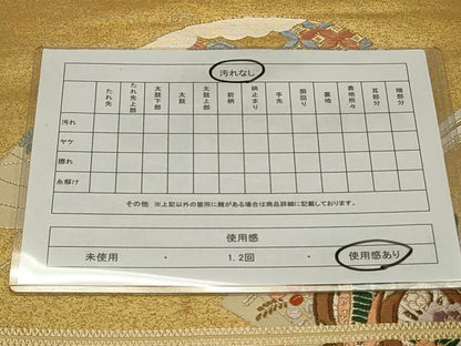 平和屋着物◎六通柄袋帯　扇面草花文　金糸　正絹　逸品　CABD2084qe