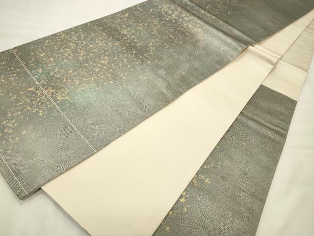 平和屋着物◎六通柄袋帯 霞文 引箔 正絹 逸品 CABD2095qe