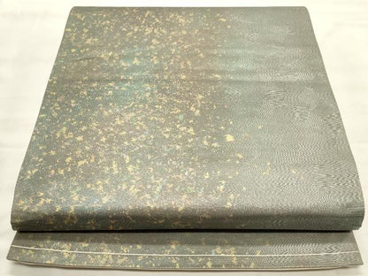 平和屋着物◎六通柄袋帯 霞文 引箔 正絹 逸品 CABD2095qe