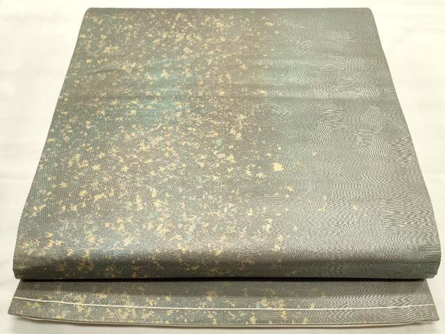 平和屋着物◎六通柄袋帯 霞文 引箔 正絹 逸品 CABD2095qe