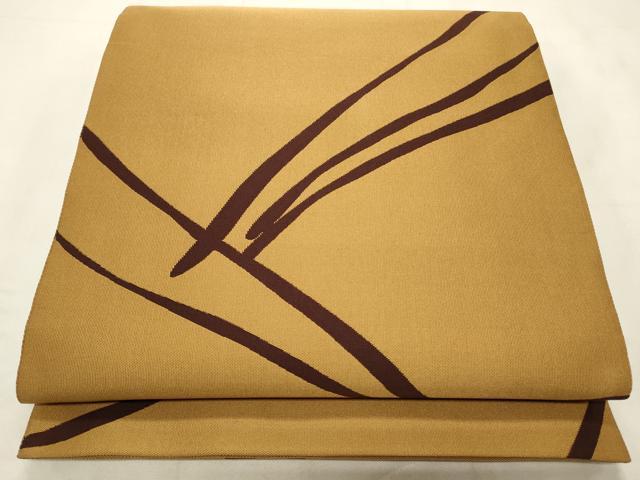 平和屋着物◎全通柄袋帯 紹巴 抽象文様 正絹 逸品 CABD2114qe