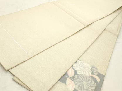 平和屋着物◎太鼓柄袋帯 綴れ 辻が花 銀糸 正絹 逸品 CABD2124qe