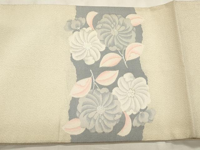 平和屋着物◎太鼓柄袋帯 綴れ 辻が花 銀糸 正絹 逸品 CABD2124qe