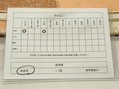 平和屋着物◎六通柄袋帯 舞花文 金銀彩 正絹 逸品 CABD2187qe