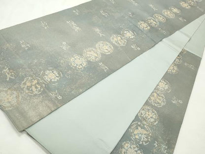 平和屋着物◎六通柄袋帯　鳳凰花文　箔百撰　金糸　鈴乃屋扱い　正絹　逸品　CABD2220qe